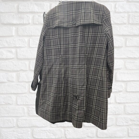 Jacob Women’s Double Breasted Coat – Grey & Black  Mid-Length Jacket (Medium) - Picture 6 of 6